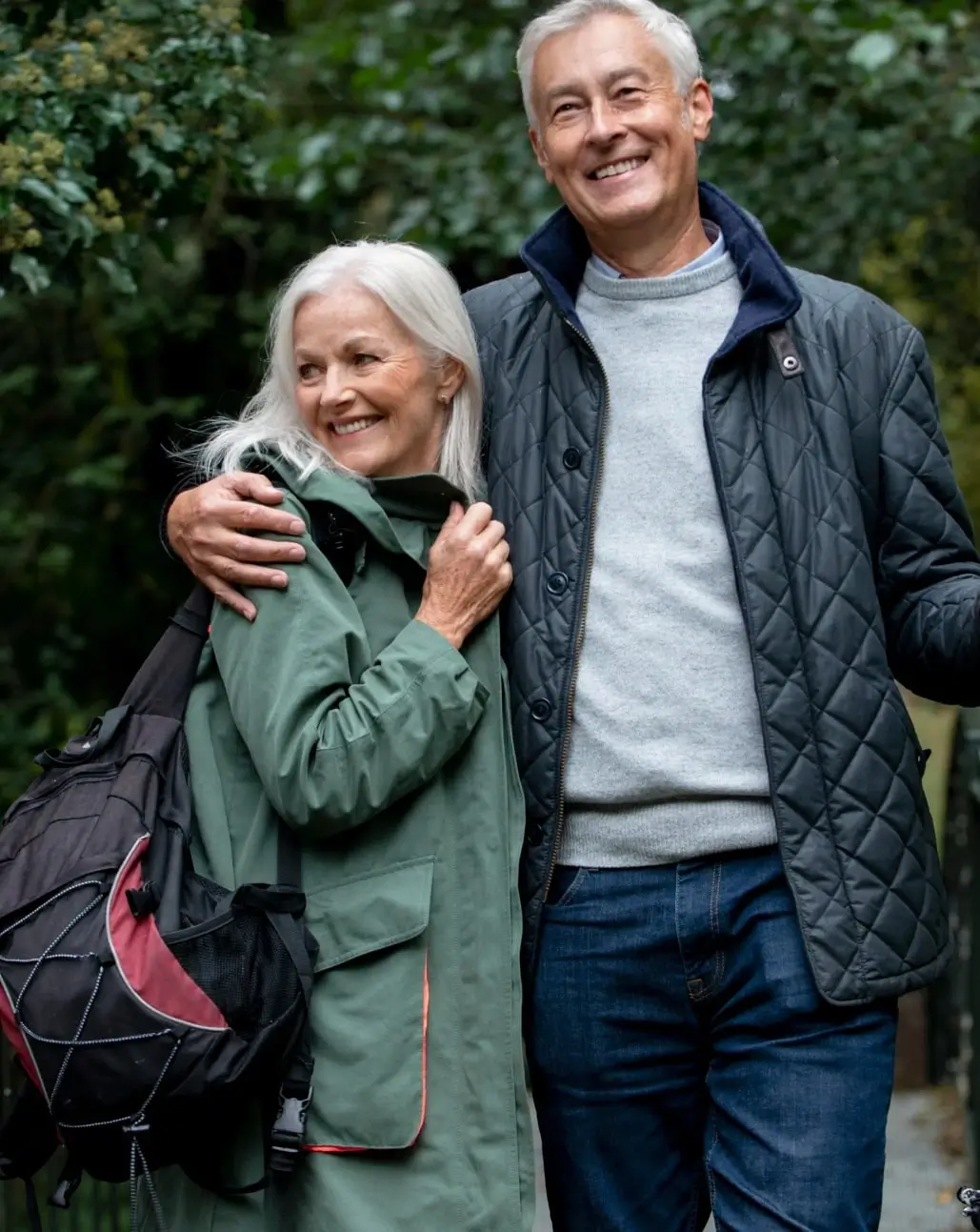An elderly couple on vacation