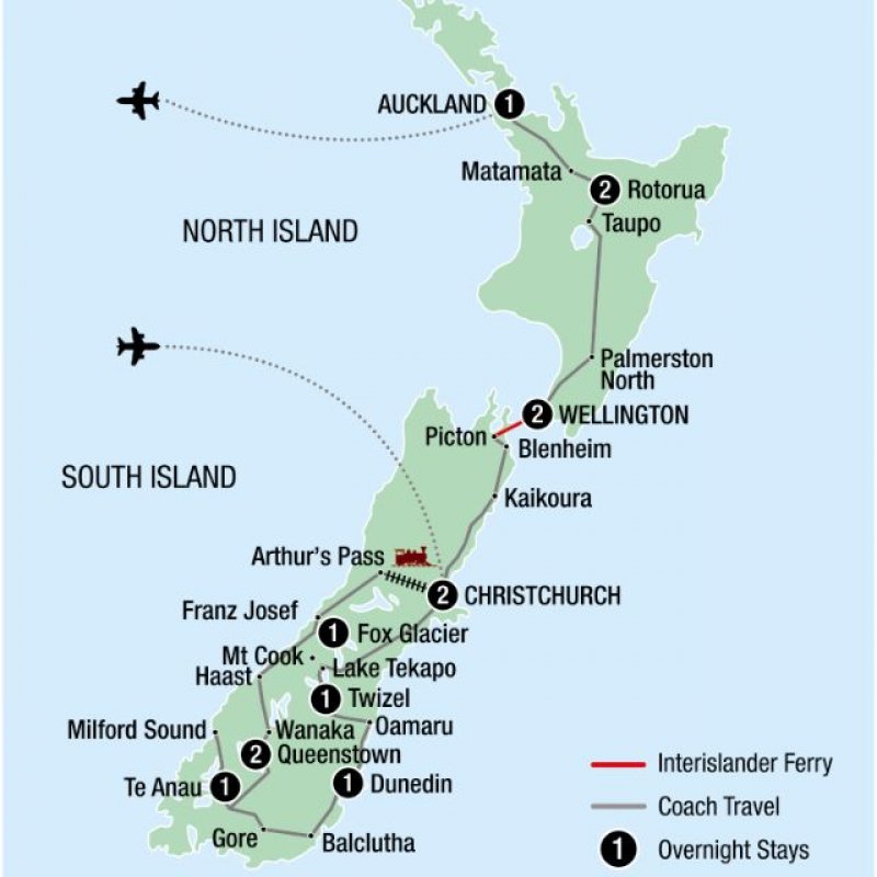 Map of 14-Day Signature Panorama route