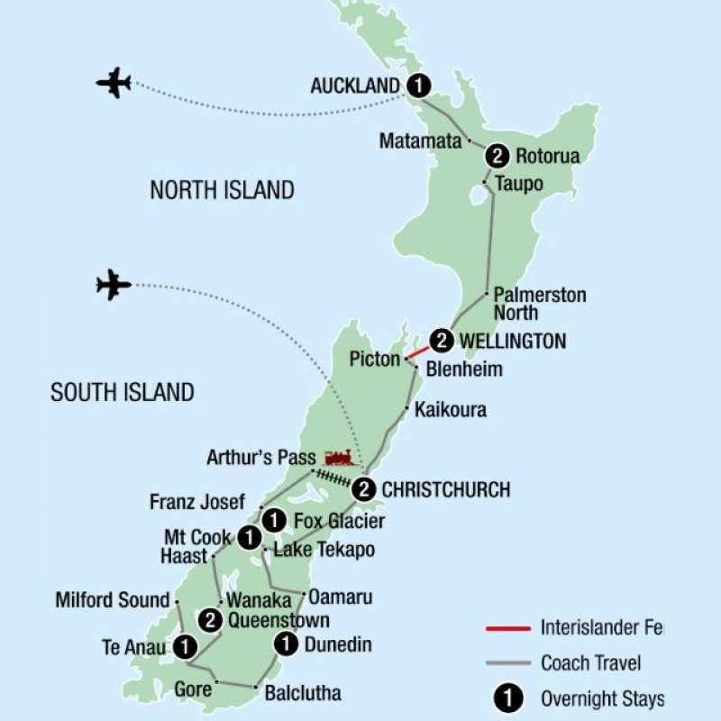 Map of 14-Day Ultimate Panorama route