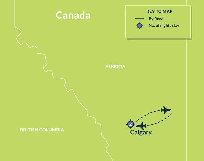 Map of Calgary City Stay: Ultimate 3 Day Exploration of Top Attractions route