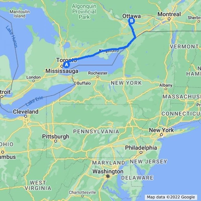 Map of 5-Day Ontario Explorer (Self-Drive) route