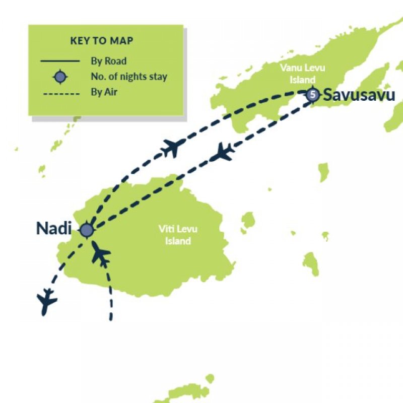 Map of 5-Day Serenity in Savusavu route